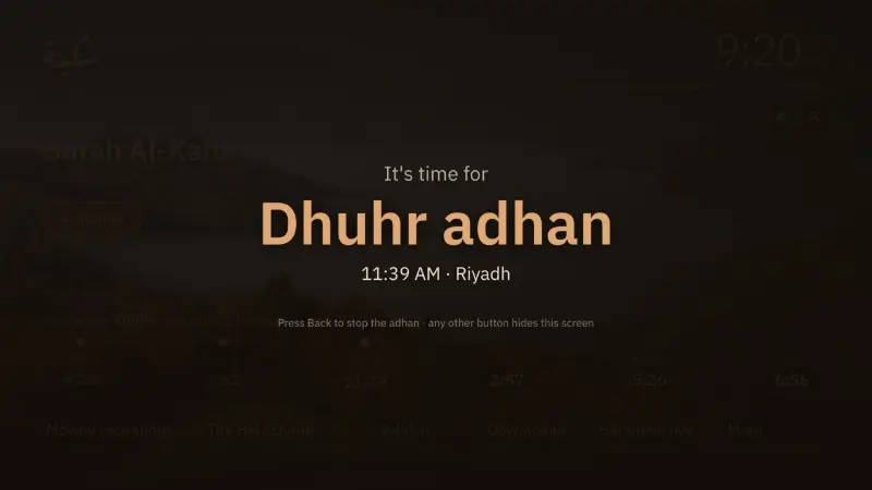 It’s time for the adhan